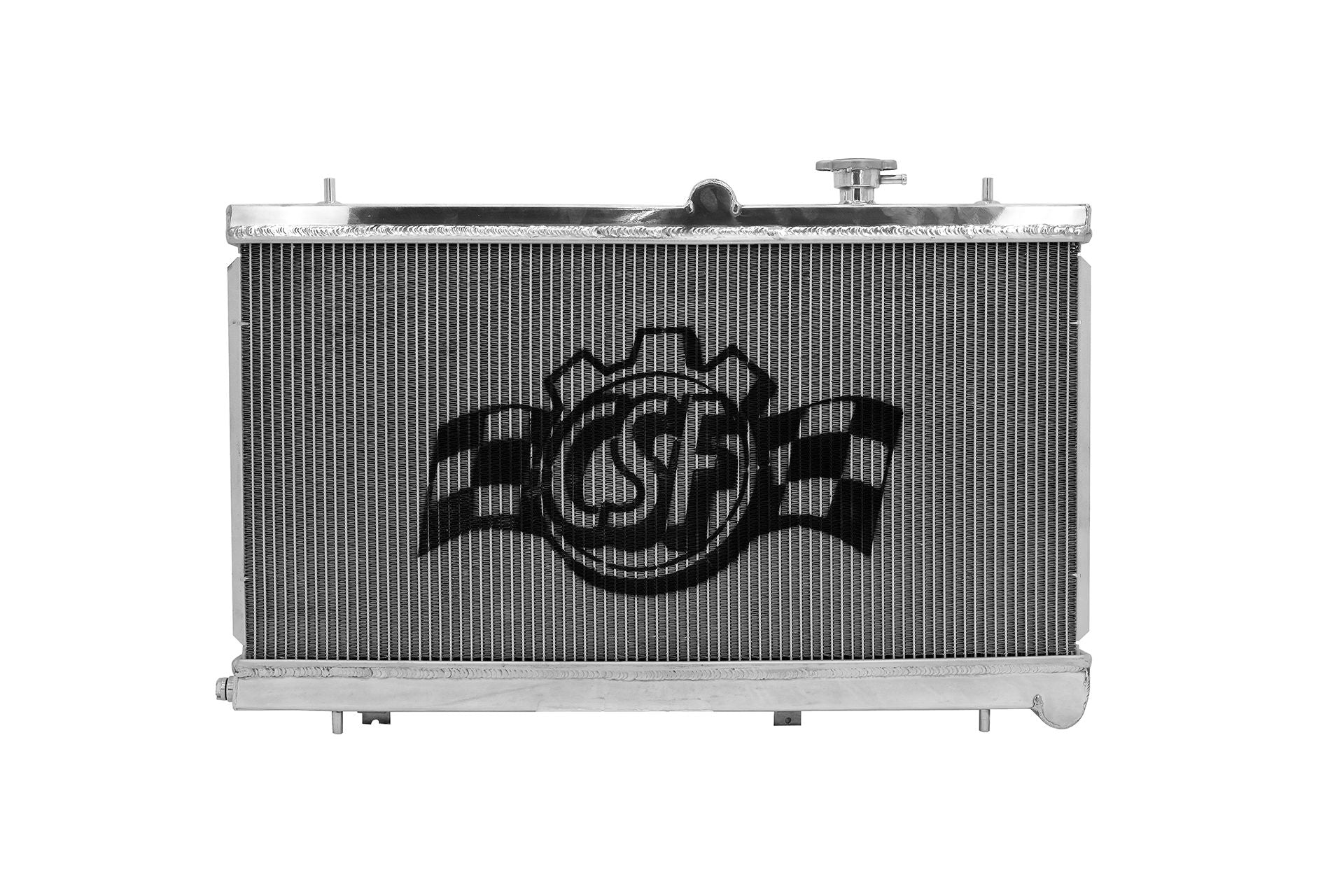 High performance aluminum radiator for 2002-2007 Subaru WRX and STI, featuring a two-row design for efficient cooling.