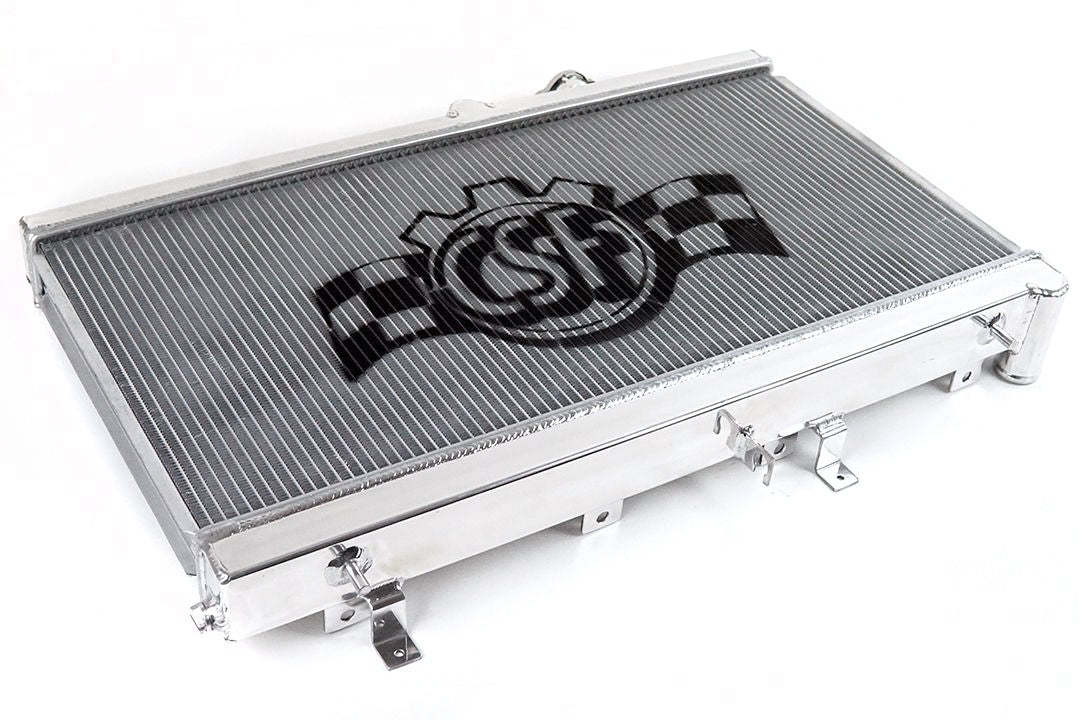 High performance aluminum 2 row radiator for 2002-2007 Subaru WRX and STI, designed for optimal cooling efficiency.