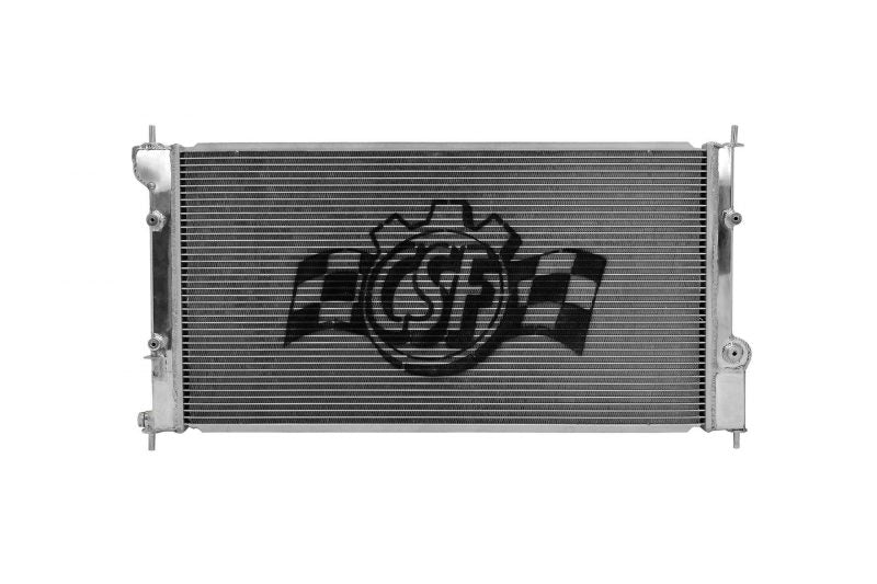 High performance aluminum 2-row radiator designed for BRZ, FR-S, 86, and GR86 models, featuring a sleek design.