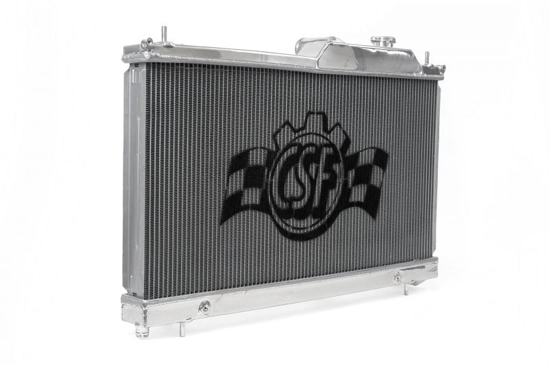 High-performance aluminum radiator for Subaru Forester, featuring a sleek design and CSF logo.