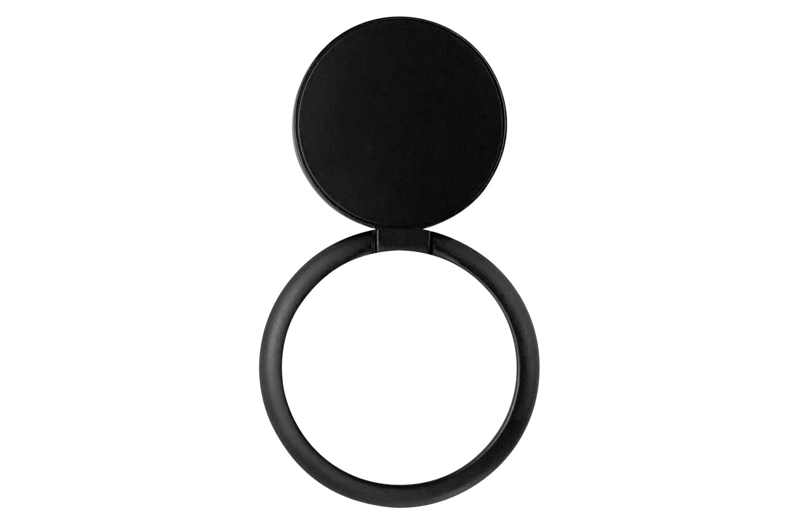 Black ring stand on a white background