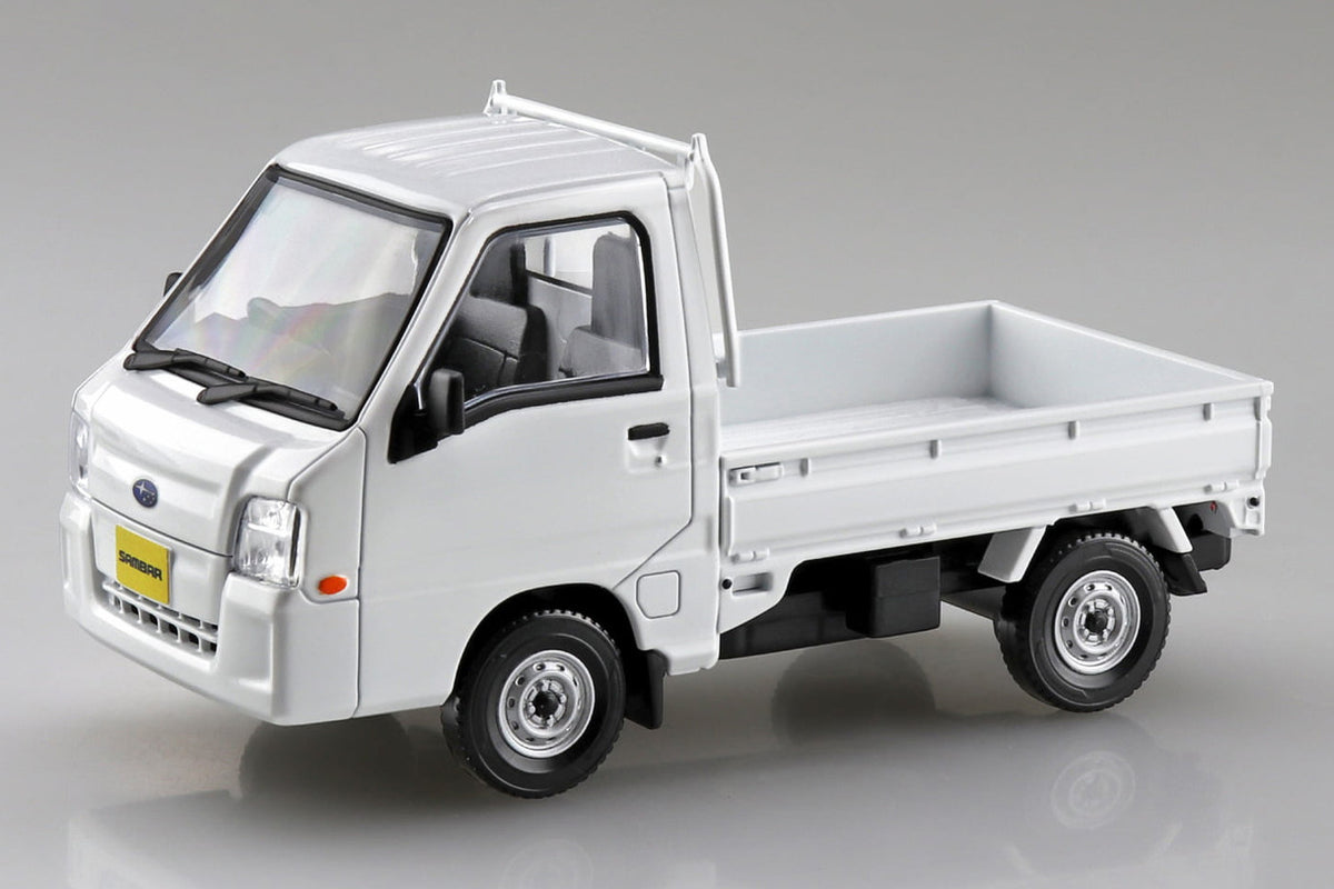 Model of a white truck on a gray background
