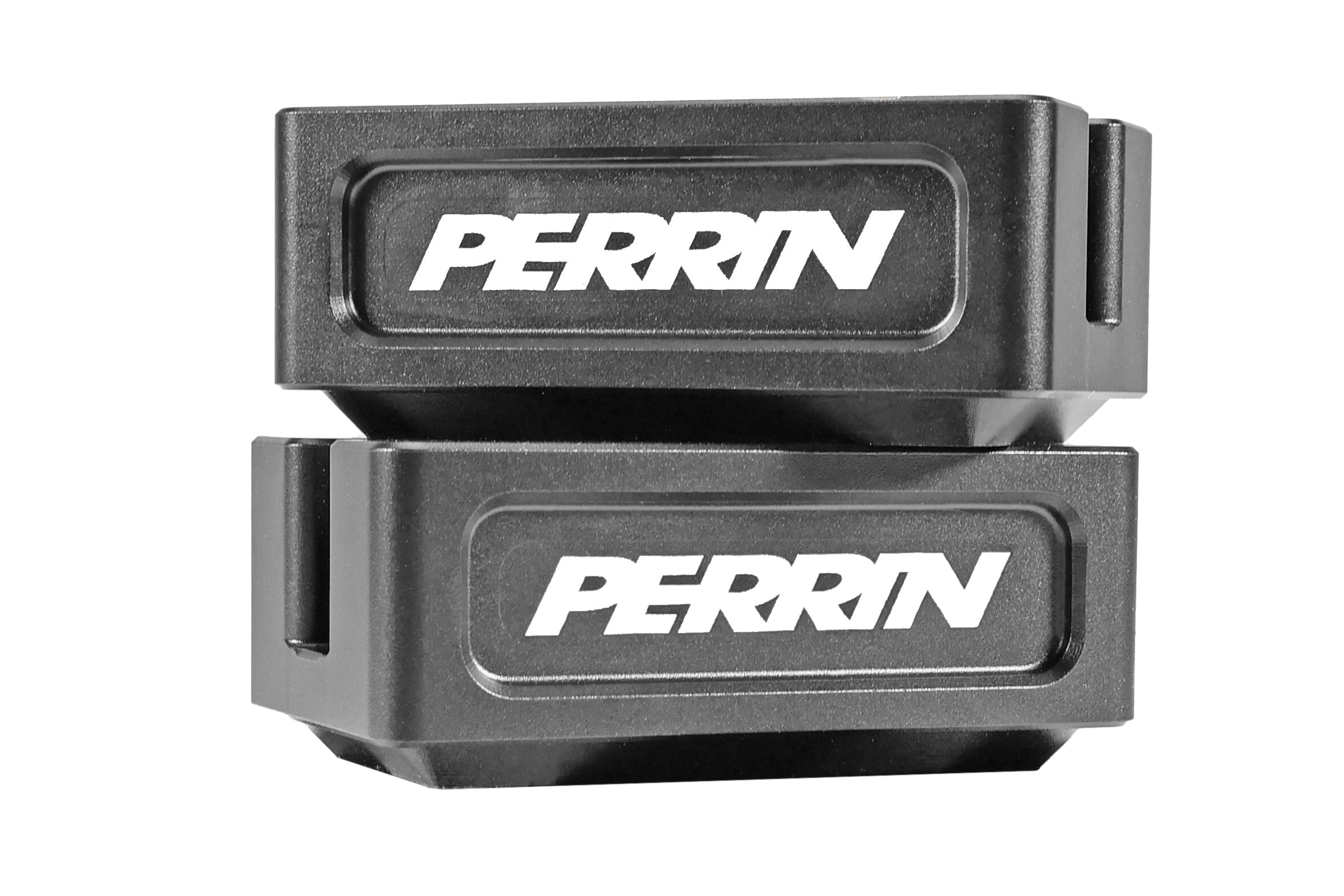 A set of two PERRIN Center Mount Jack Pads with a black finish on a white background.