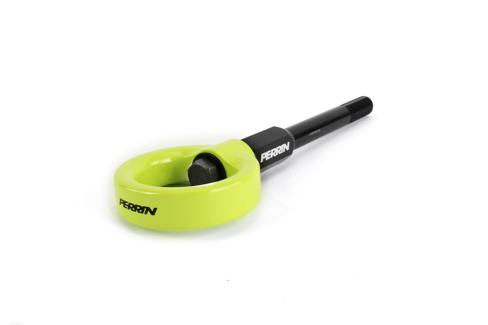 Front tow hook for 2002-2007 WRX, STI, and Impreza, featuring a bright green design and durable construction.