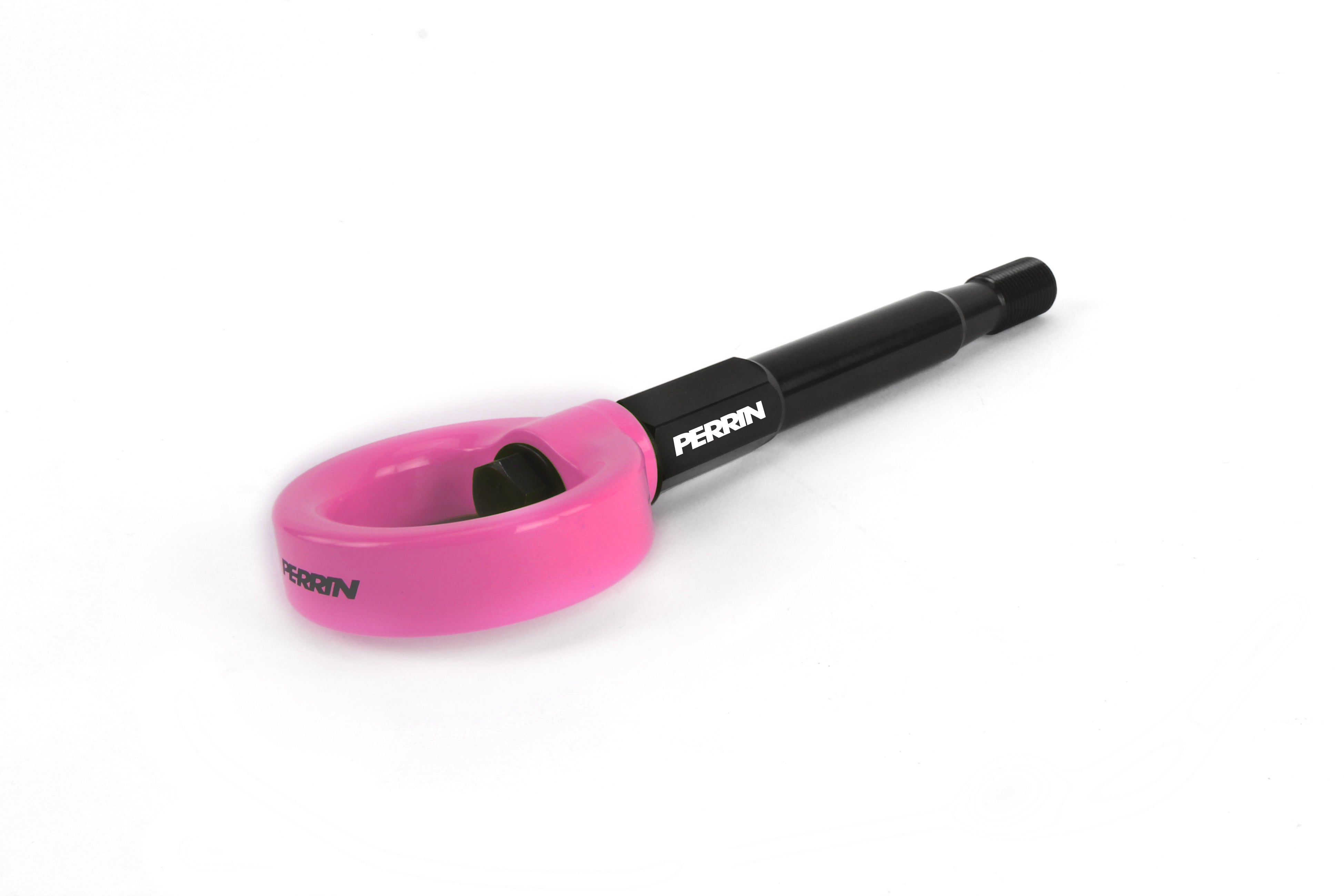 Rear tow hook for 2014-2019 Subaru Forester and Ascent, featuring a durable design and vibrant pink finish.