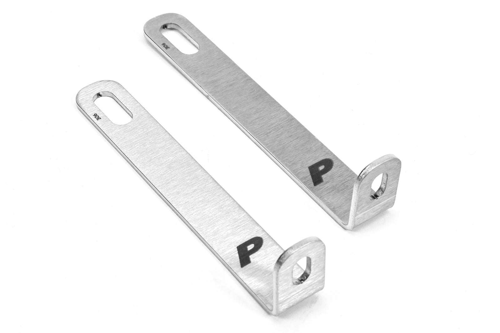 Aluminum horn bracket set for 2018-2025 Subaru Impreza and Crosstrek, designed for secure horn mounting.