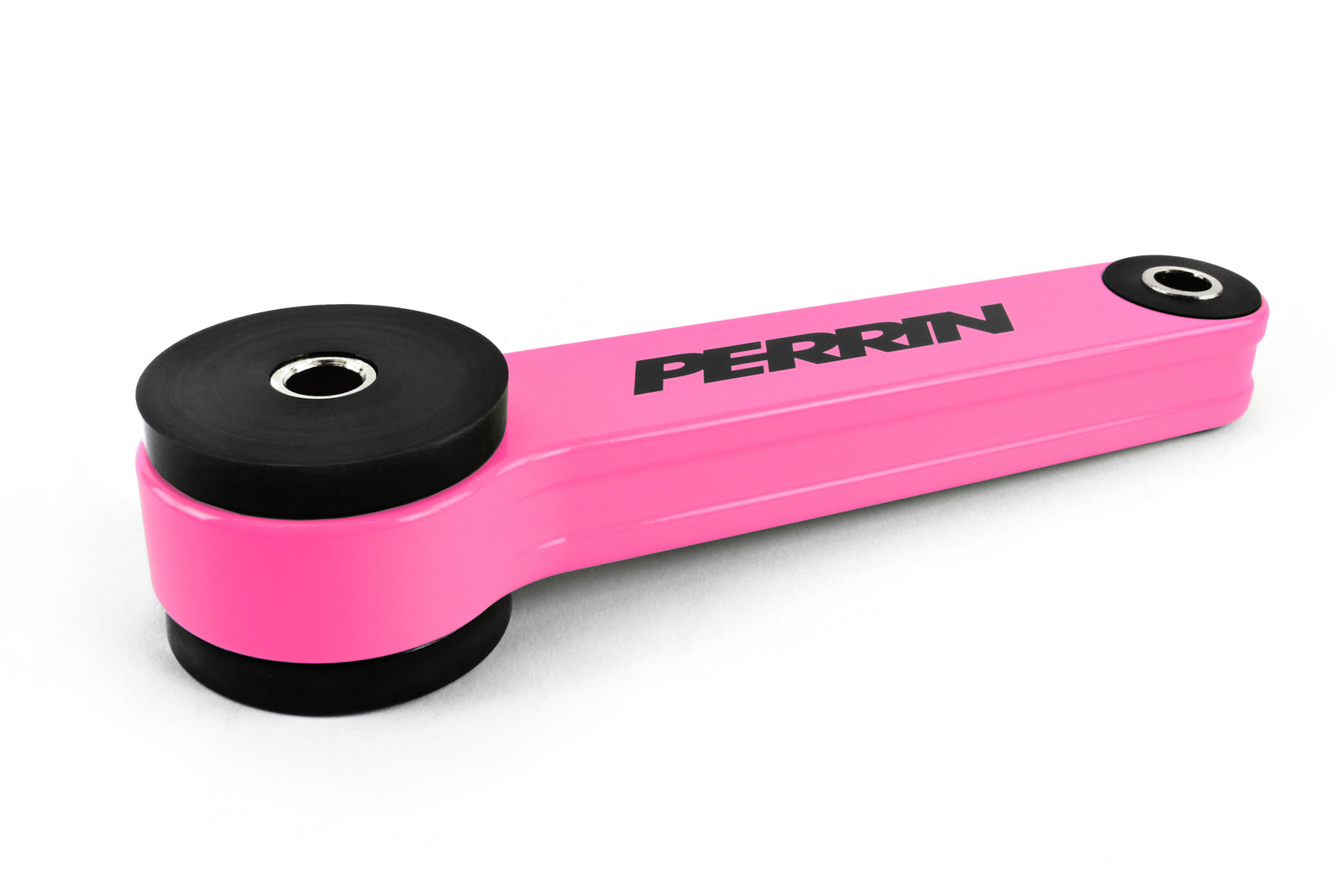 Perrin Pitch Stop Mount in pink for Subaru WRX, STI, Impreza, Legacy, Outback, and Crosstrek performance upgrades.