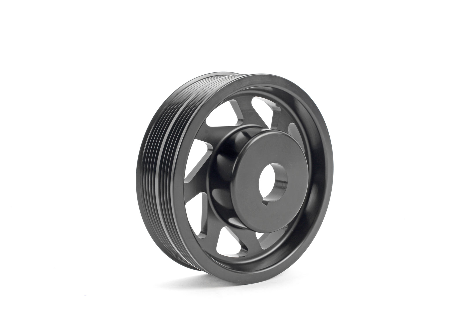 Lightweight crank pulley designed for 2002-2014 Subaru WRX, STI, Outback, Forester, Legacy, and Impreza models.