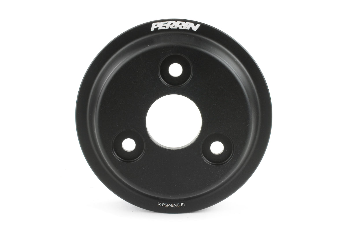 PERRIN water pump pulley for 2022-2025 Subaru WRX, Outback, Forester XT, Impreza, and Crosstrek vehicles.