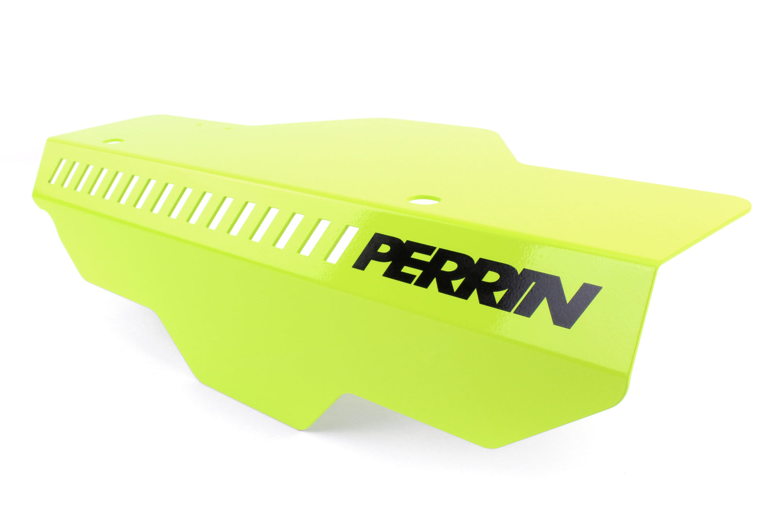 Bright yellow pulley cover for Subaru Outback XT, Legacy GT, and Forester XT, featuring the Perrin logo.