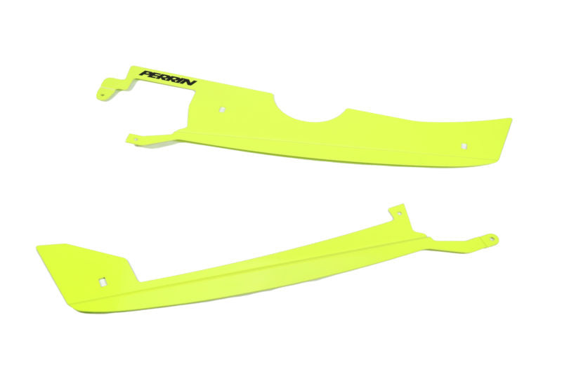Bright yellow radiator shroud for 2022-2025 WRX, designed for enhanced cooling and engine performance.