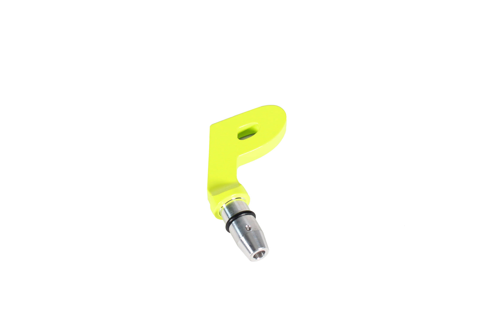 Bright yellow P-style dipstick handle designed for easy grip and access, compatible with performance vehicles.