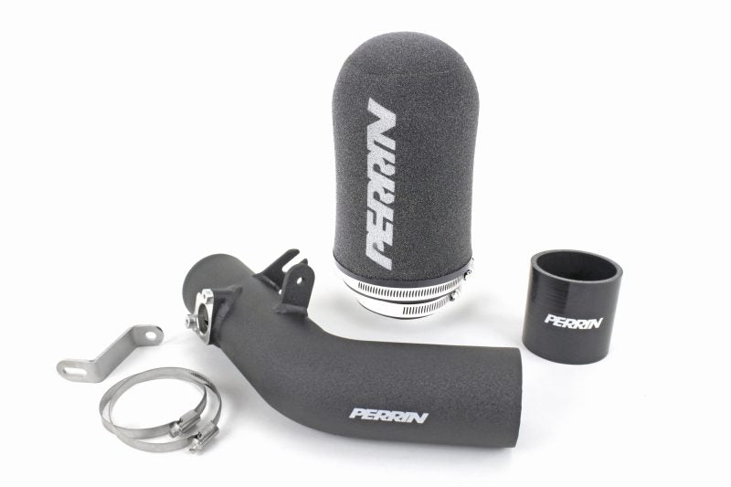 Cold air intake system for 2016-2017 Subaru STI, featuring a filter, intake pipe, and mounting hardware.