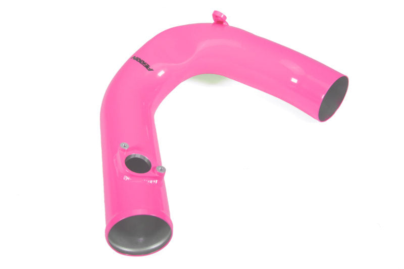 Bright pink cold air intake pipe designed for 2022-2025 BRZ and GR86 models, featuring a smooth curved shape.