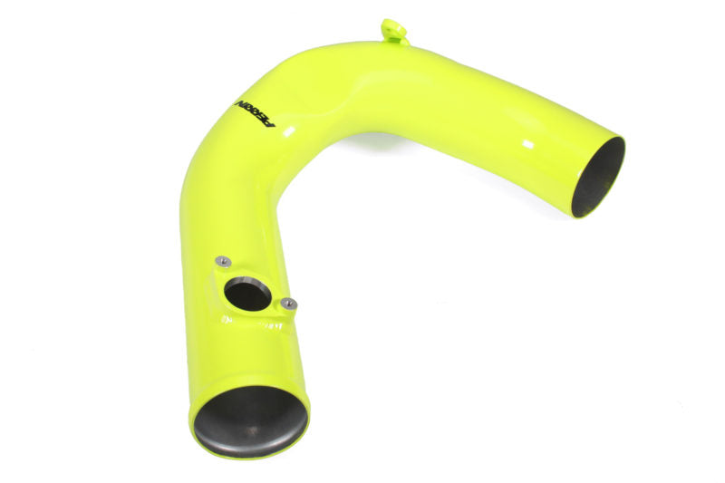 Bright yellow cold air intake pipe designed for 2022-2025 BRZ and GR86 models, featuring a smooth curved shape.