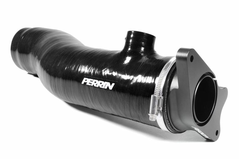 Turbo inlet hose for 2022-2024 WRX, featuring a smooth black finish and durable construction for enhanced airflow.