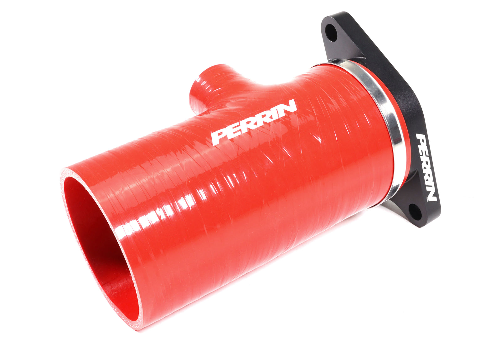 Red turbo inlet hose for 2022-2024 WRX, Outback XT, Wilderness, Legacy XT, and Ascent, designed for enhanced airflow.