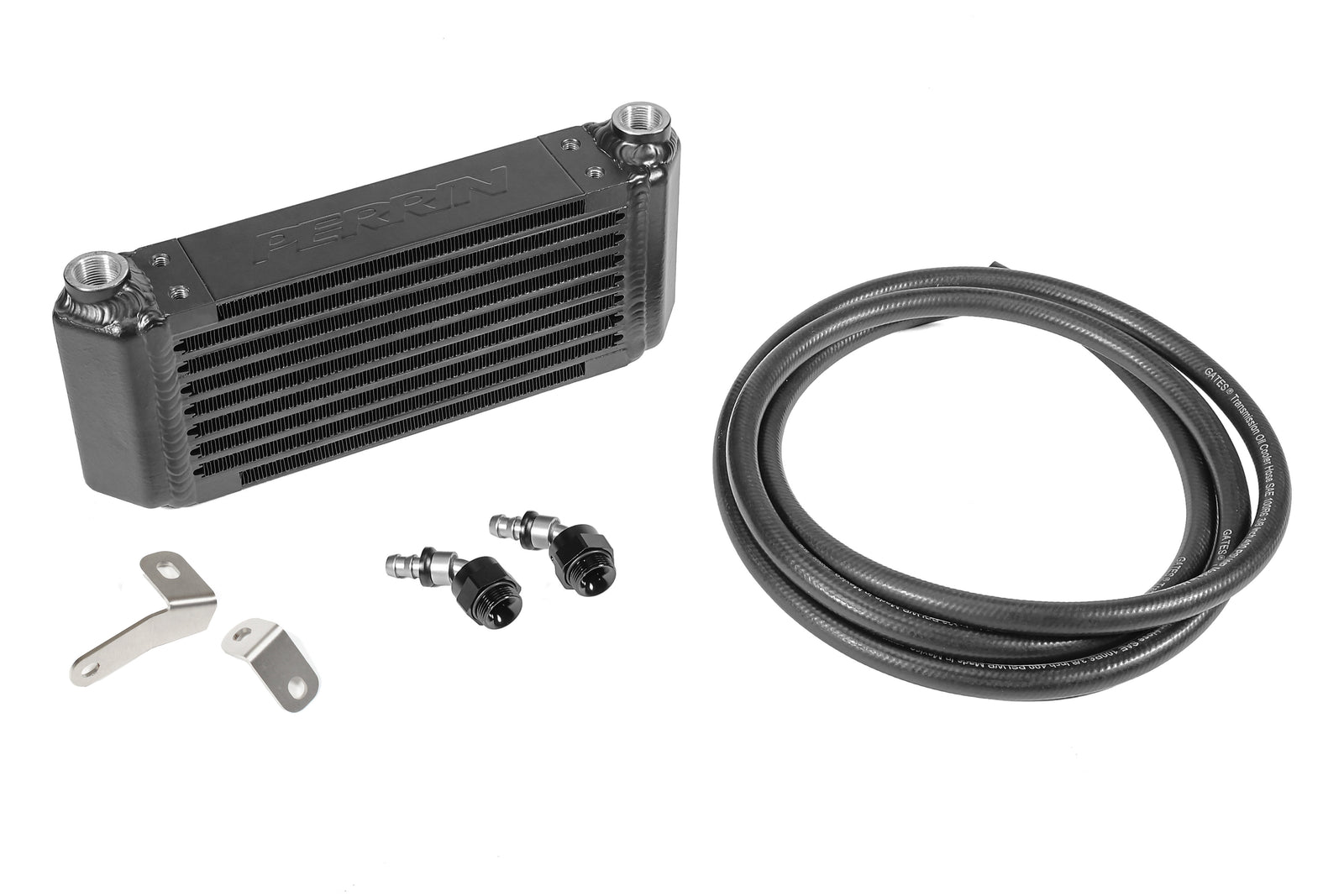 CVT transmission oil cooler kit for 2022-2025 WRX, includes cooler, hoses, and mounting hardware for enhanced performance.