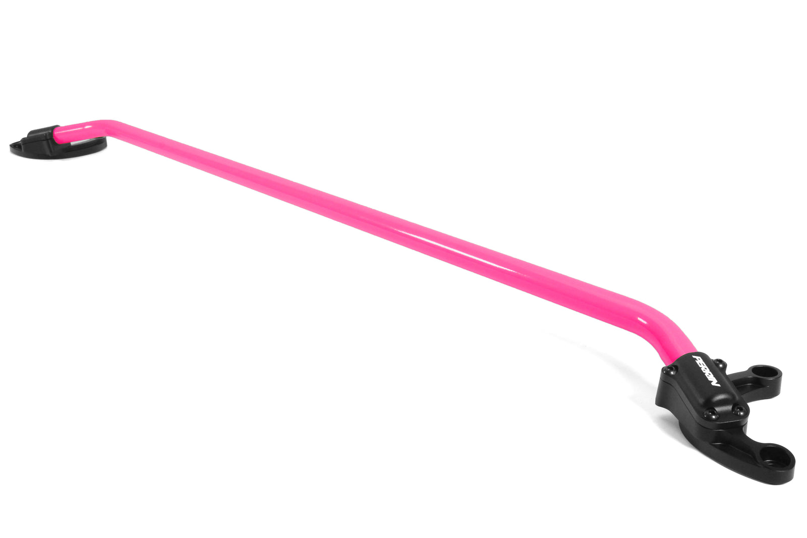 Front strut brace for 2022-2025 WRX and Impreza, featuring a vibrant pink finish for enhanced chassis stability.