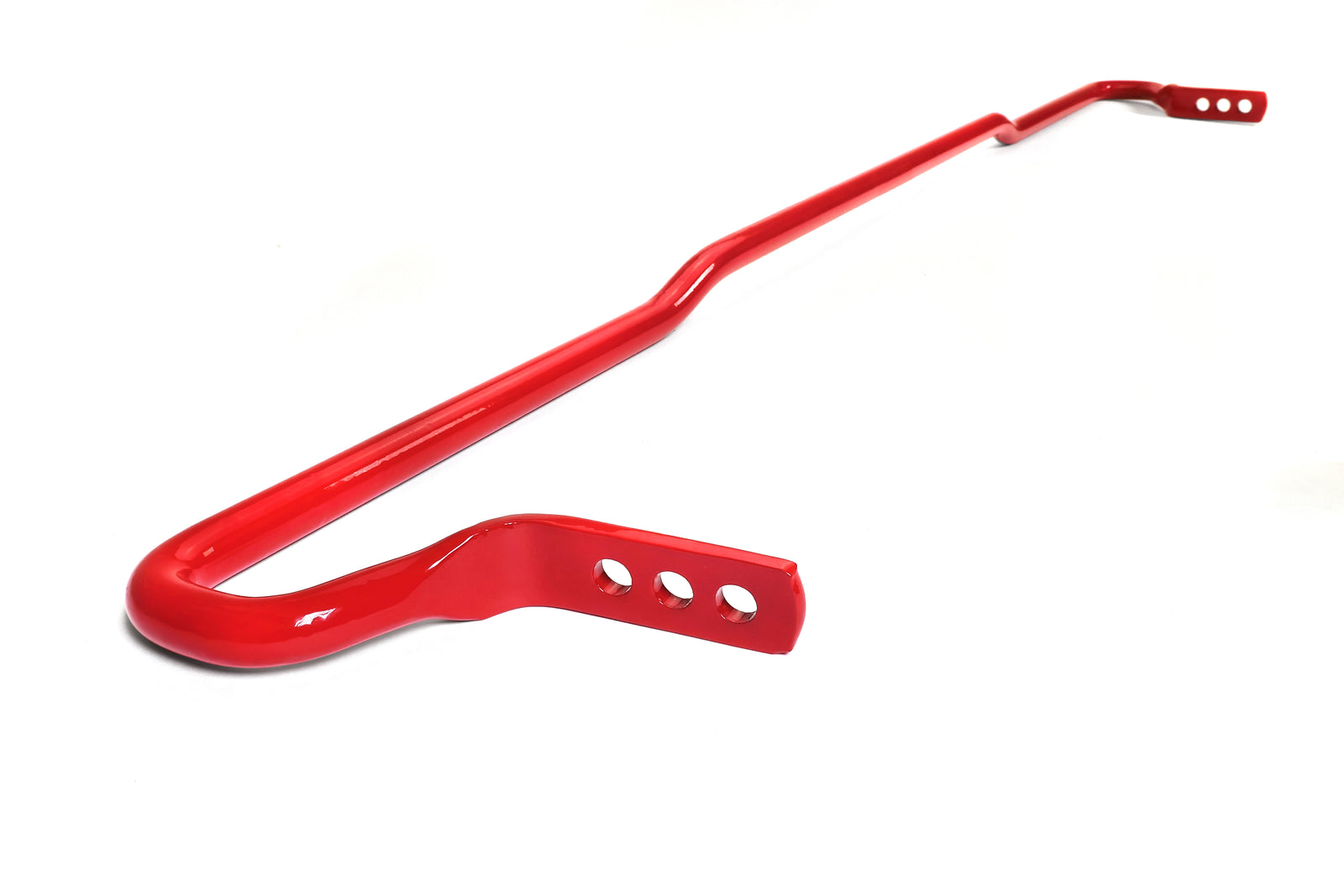 Red rear sway bar designed for 2008-2021 Subaru WRX, STI, BRZ, FR-S, 86, GR86, Forester, Legacy, and Crosstrek.