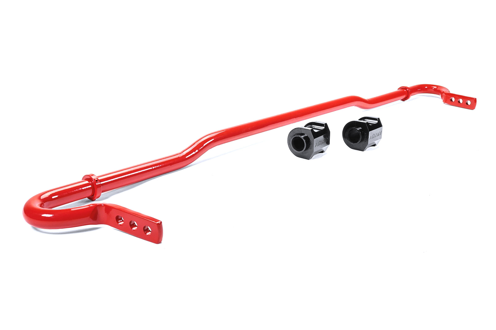 Red sway bar for 2008-2021 WRX, STI, BRZ, FR-S, 86, GR86, Forester, Legacy, and Crosstrek with mounting bushings.