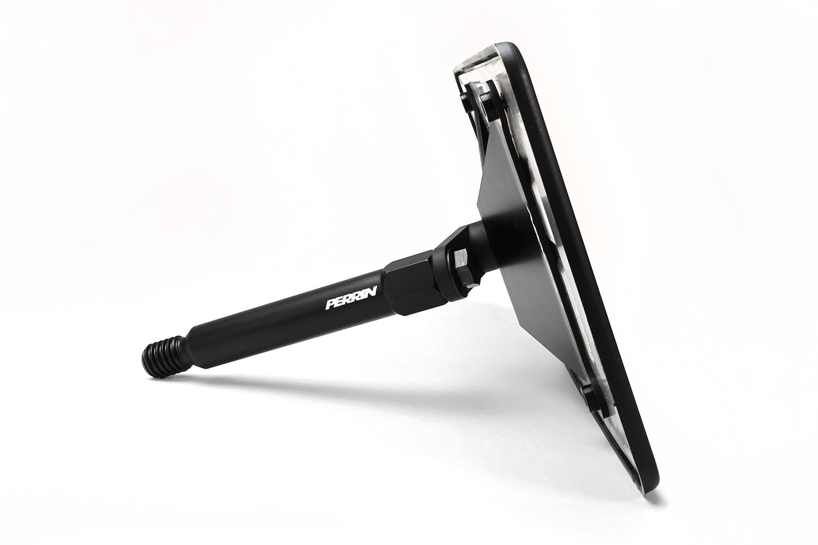 PERRIN license plate relocation bracket for 2023-2024 GR Corolla showing product detail and construction.