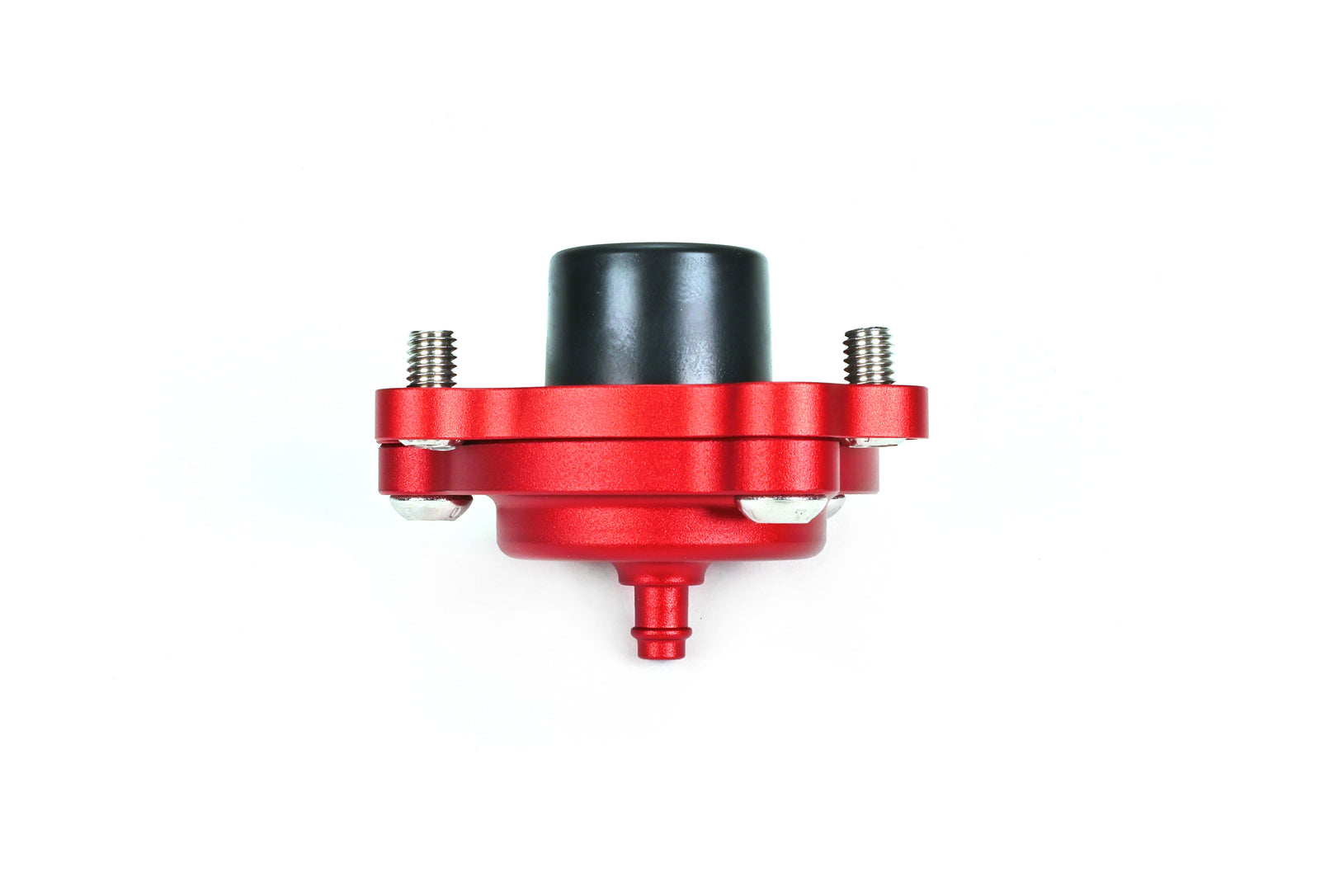 PERRIN GR Corolla Diverter Valve side profile showing red anodized body and black rubber cap