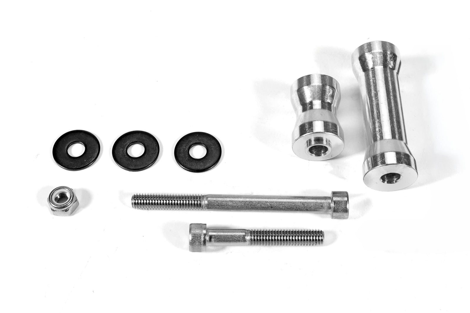 Pulley cover install kit for 2022-2025 WRX, including bolts, washers, and an Allen wrench for easy installation.