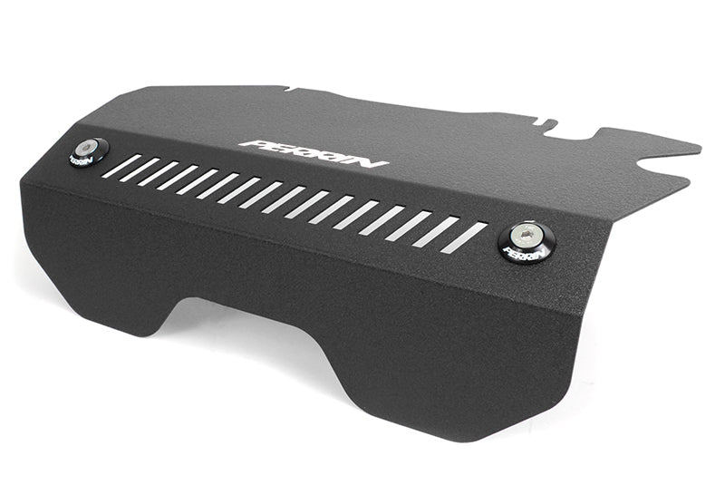 Pulley cover for 2015-2021 WRX, featuring a sleek design with ventilation slots and secure fasteners.