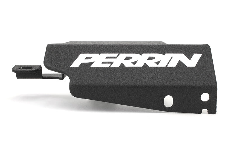Perrin Boost Solenoid Cover in black, designed for enhanced performance and protection in Subaru and Honda vehicles.