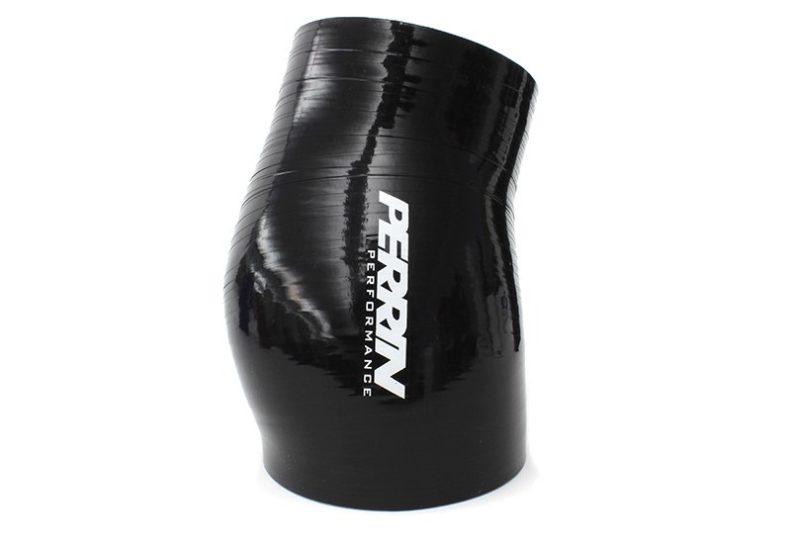 Throttle body coupler kit featuring a black silicone design with the Perrin logo, designed for enhanced airflow.