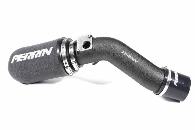 Cold air intake for 2018-2021 Subaru STI, featuring a sleek design with Perrin branding and a durable construction.