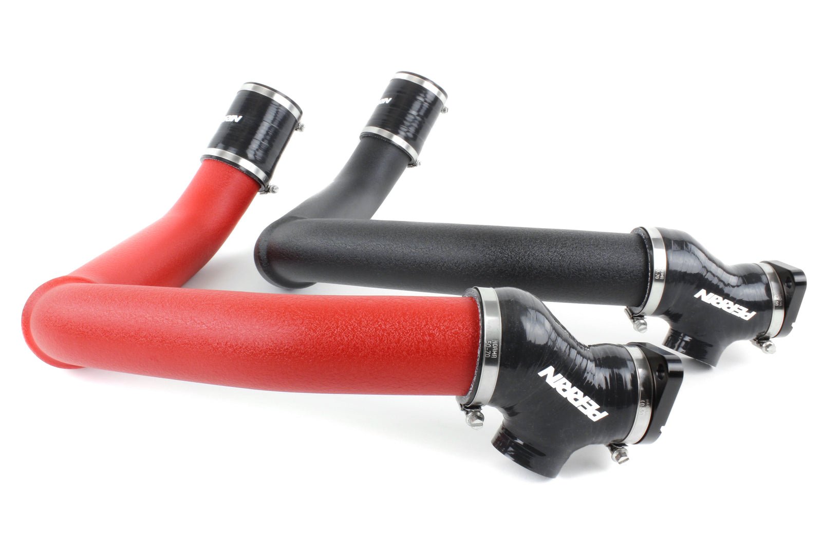 High-performance charge pipe for 2015-2021 WRX, featuring durable silicone construction in red and black.
