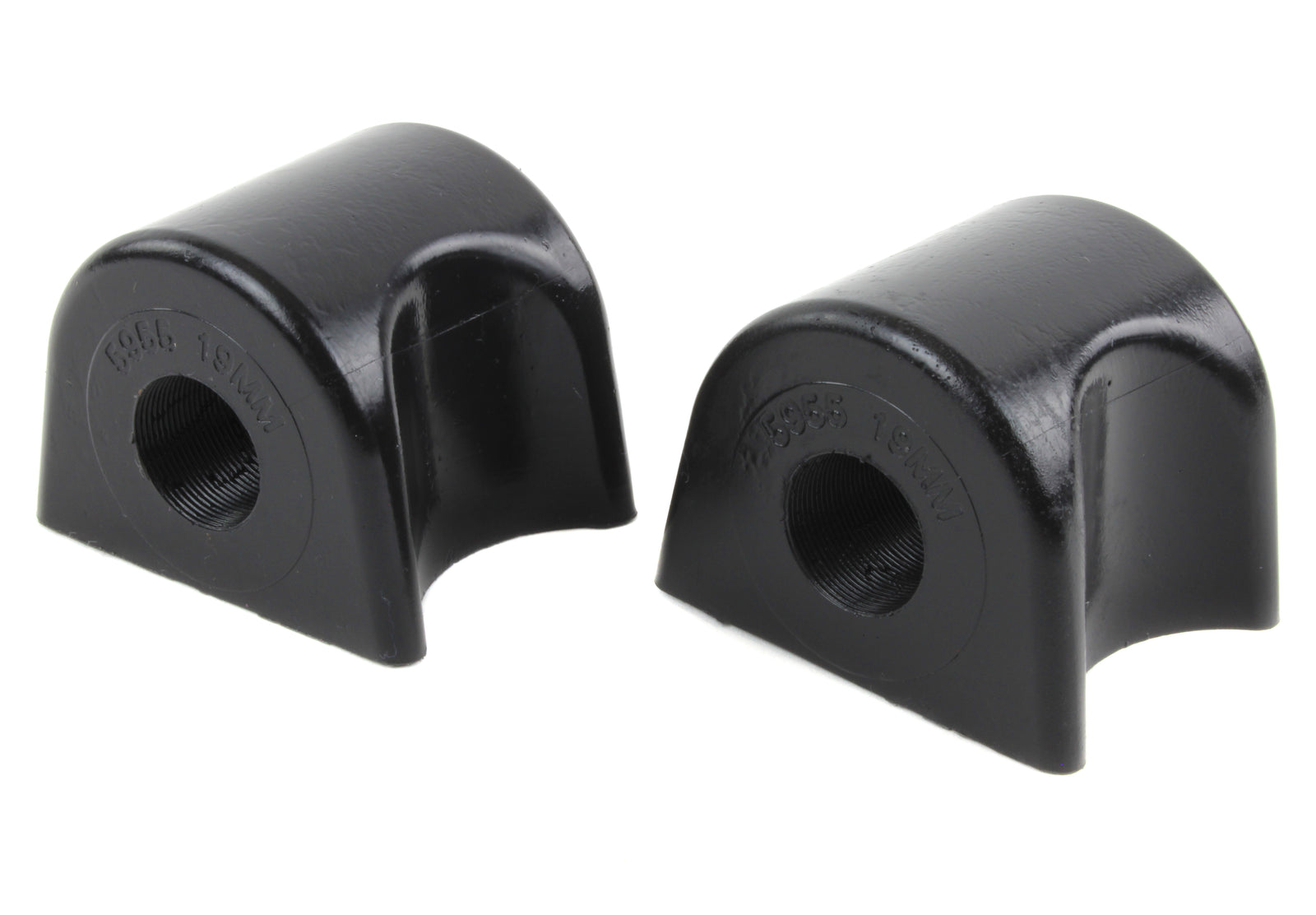 Black 19mm bushings for front swaybar, designed for 2013-2020 BRZ, FR-S, and 86 models, enhancing performance and handling.