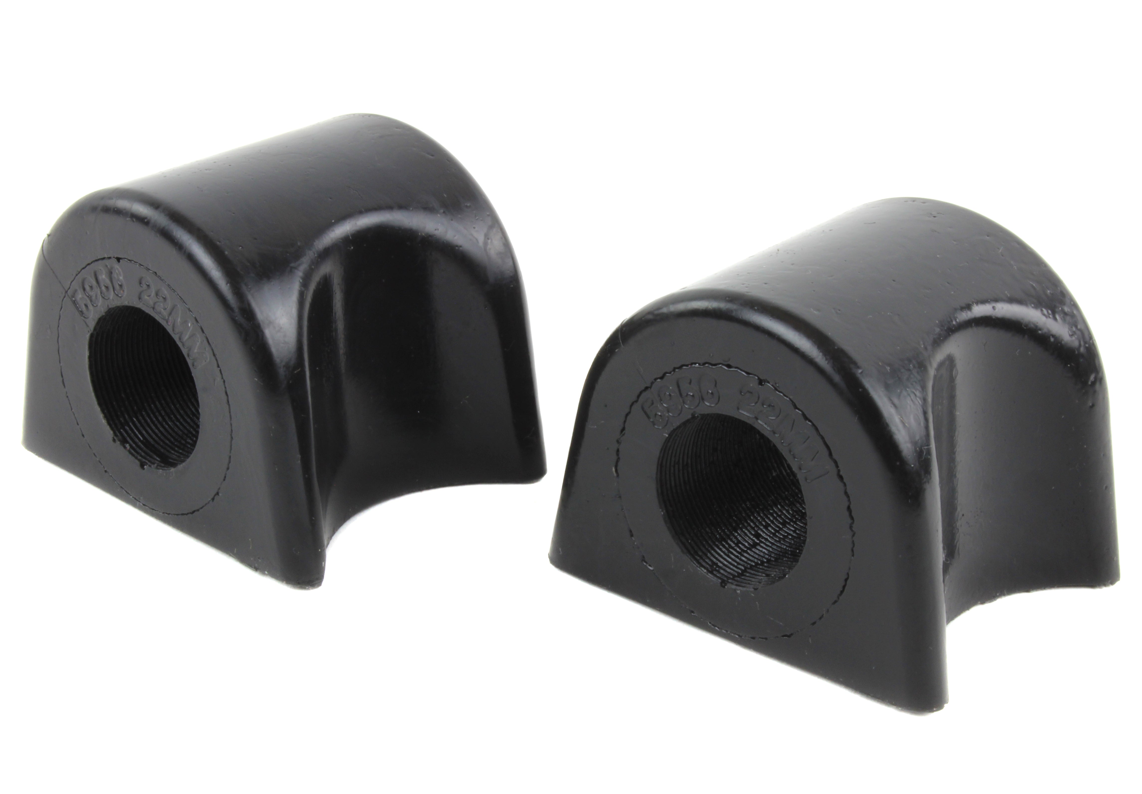 Black 22mm bushings for front swaybar, compatible with 2013-2020 BRZ, FR-S, and 86 models, enhancing performance and handling.