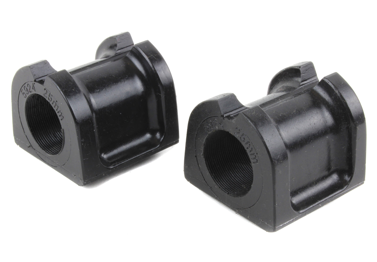 Black 25mm bushings for rear swaybar, compatible with 2008-2021 WRX, STI, BRZ, FR-S, and 86 models.