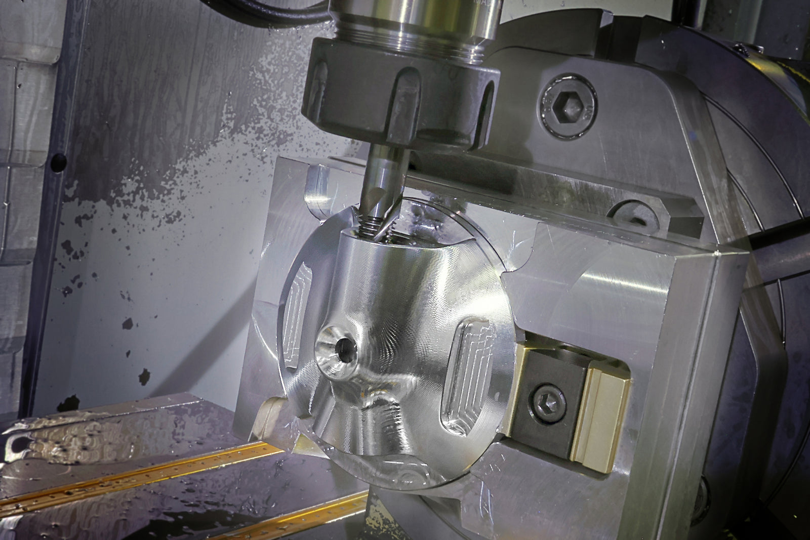 PERRIN Air Oil Separator precision CNC machined billet aluminum construction.