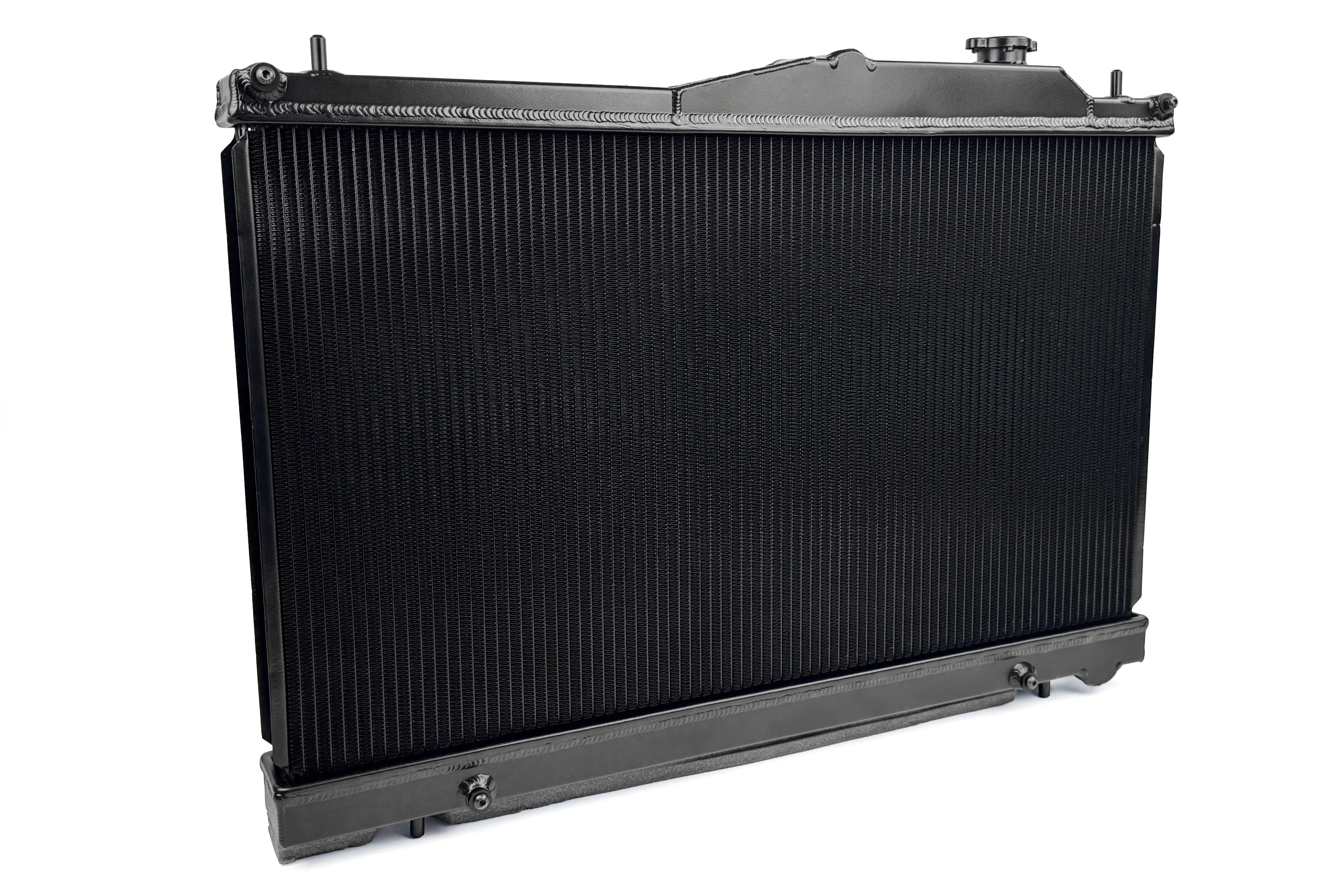 High performance aluminum 2 row radiator designed for 2022-2025 Subaru WRX, enhancing cooling efficiency and durability.