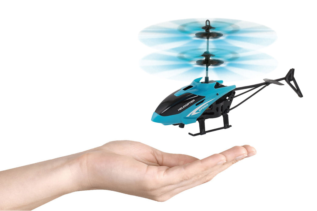 Blue motion activated helicopter