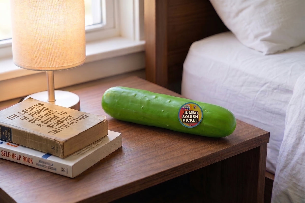 Jumbo Squishy Pickle 14in
