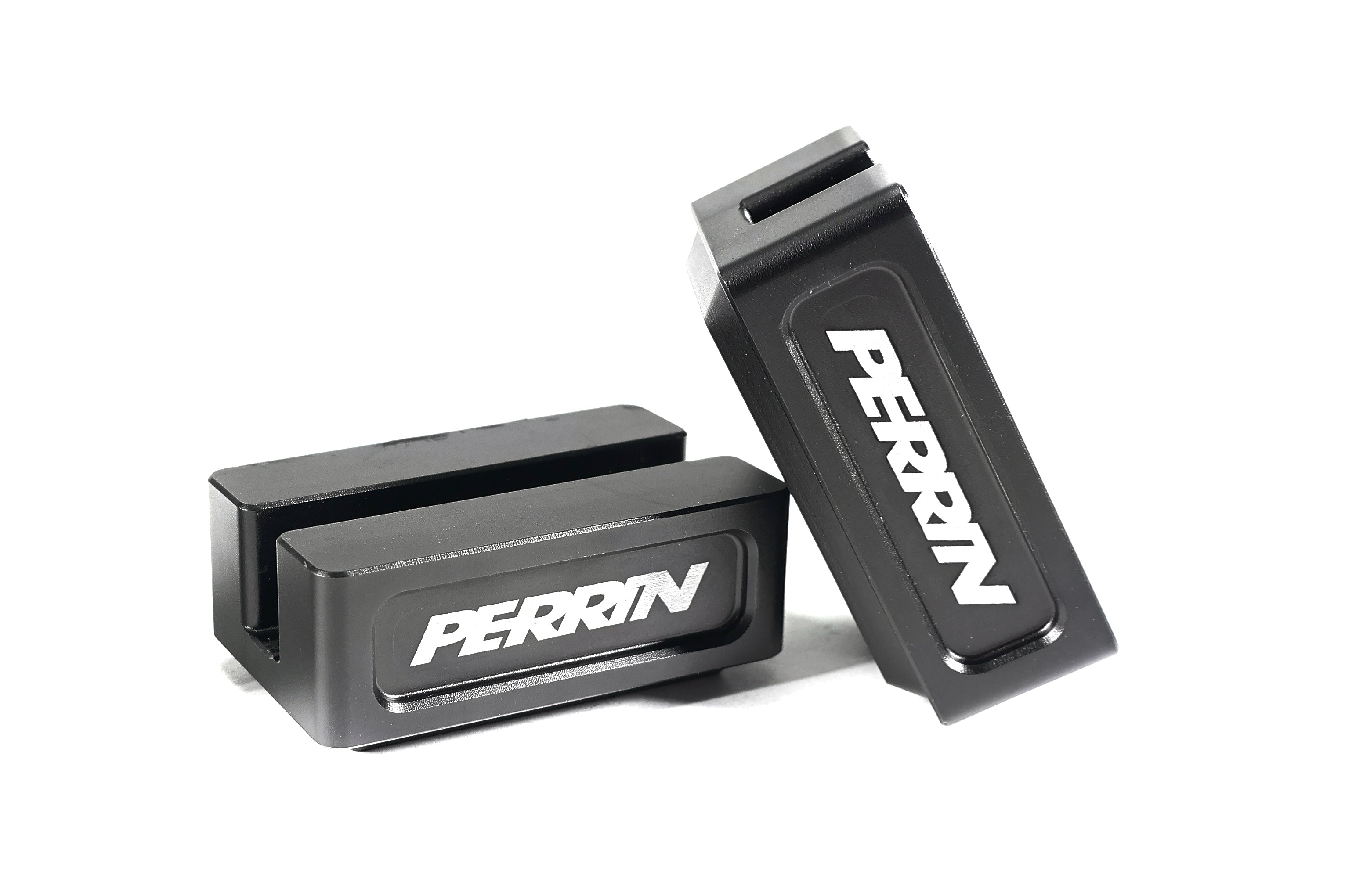 A set of two PERRIN Center Mount Jack Pads with a black finish on a white background.