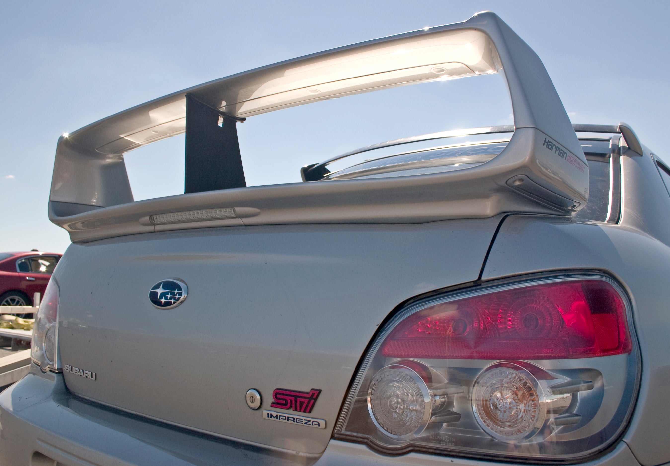 Wing stabilizer for 2004-2007 Subaru STI, enhancing aerodynamic performance and stability for enthusiasts.