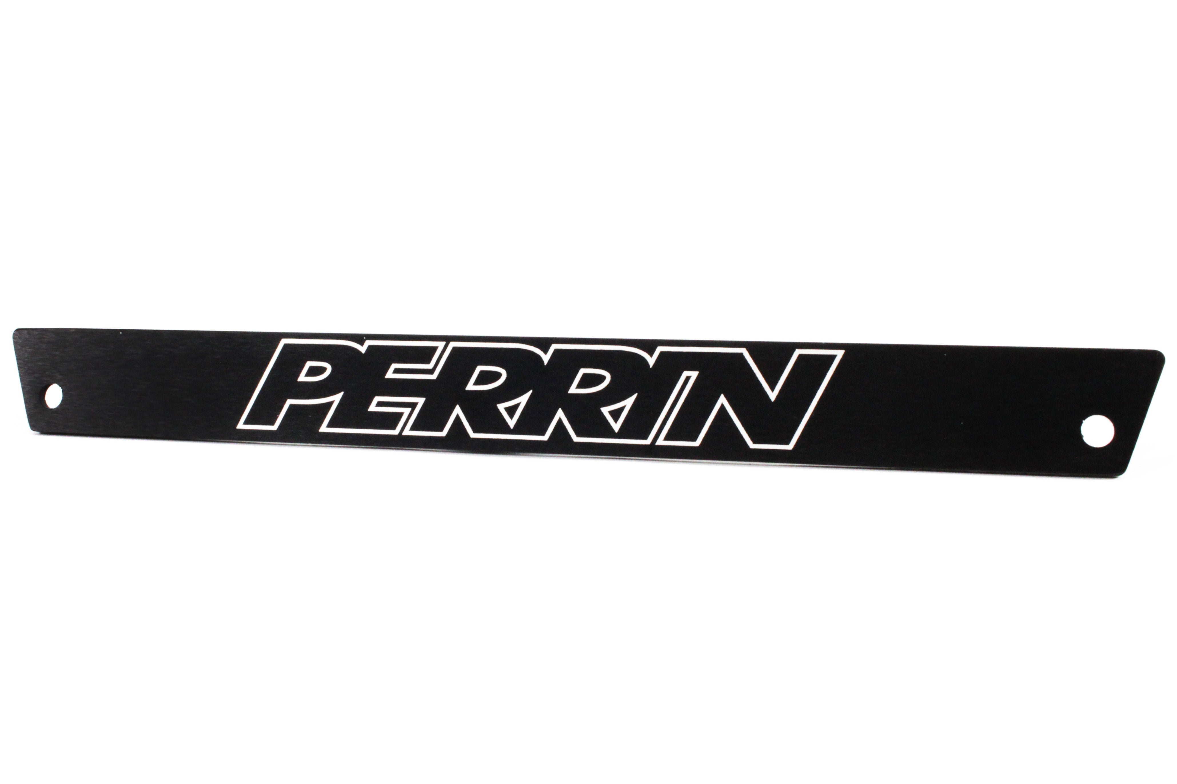 License plate delete for 2022-2025 WRX featuring a sleek black design with the Perrin logo. Ideal for a clean look.