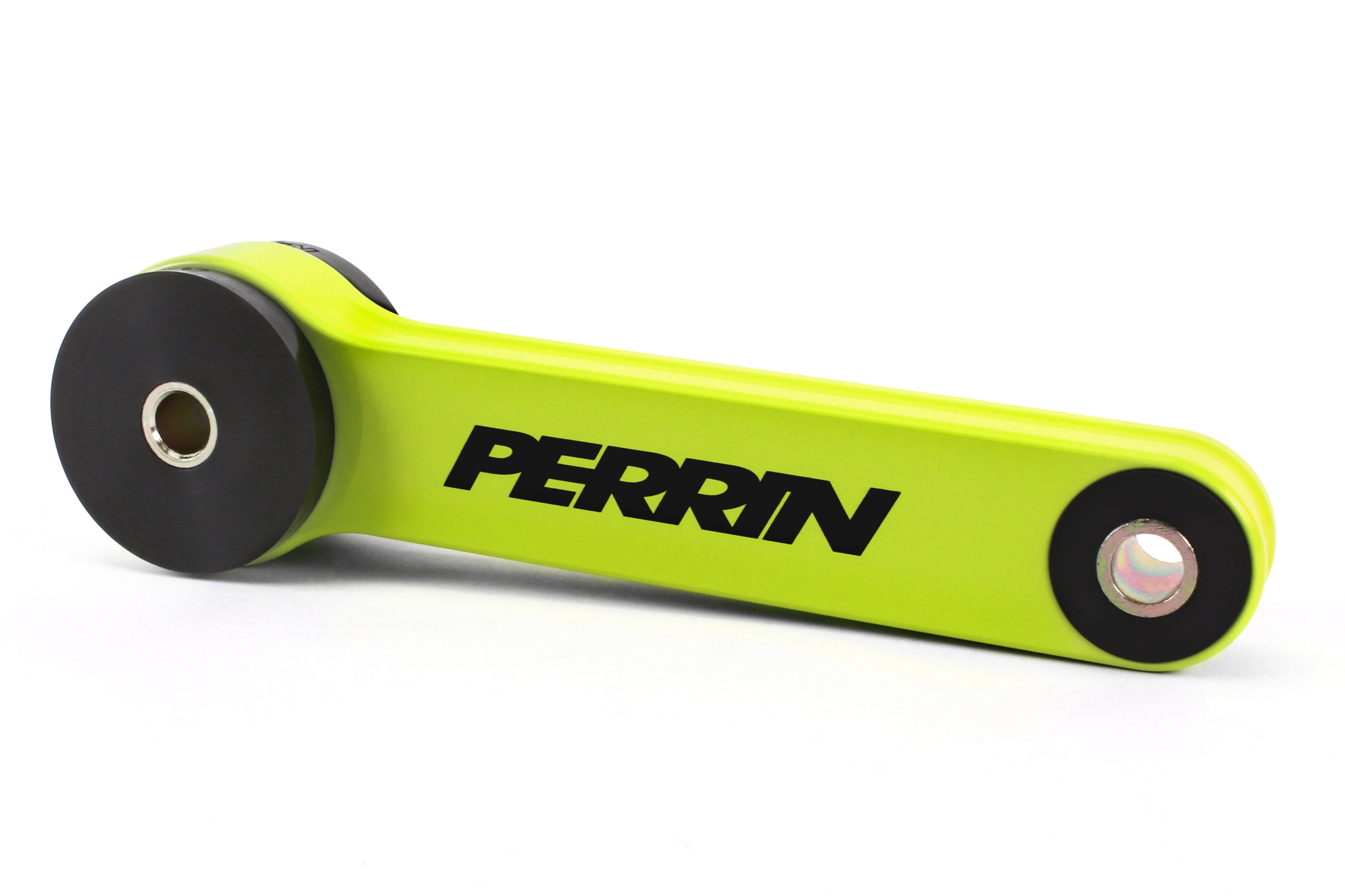 PERRIN Pitch Stop Mount for Subaru WRX, STI, Impreza, Legacy, Outback, and Crosstrek in vibrant green finish.