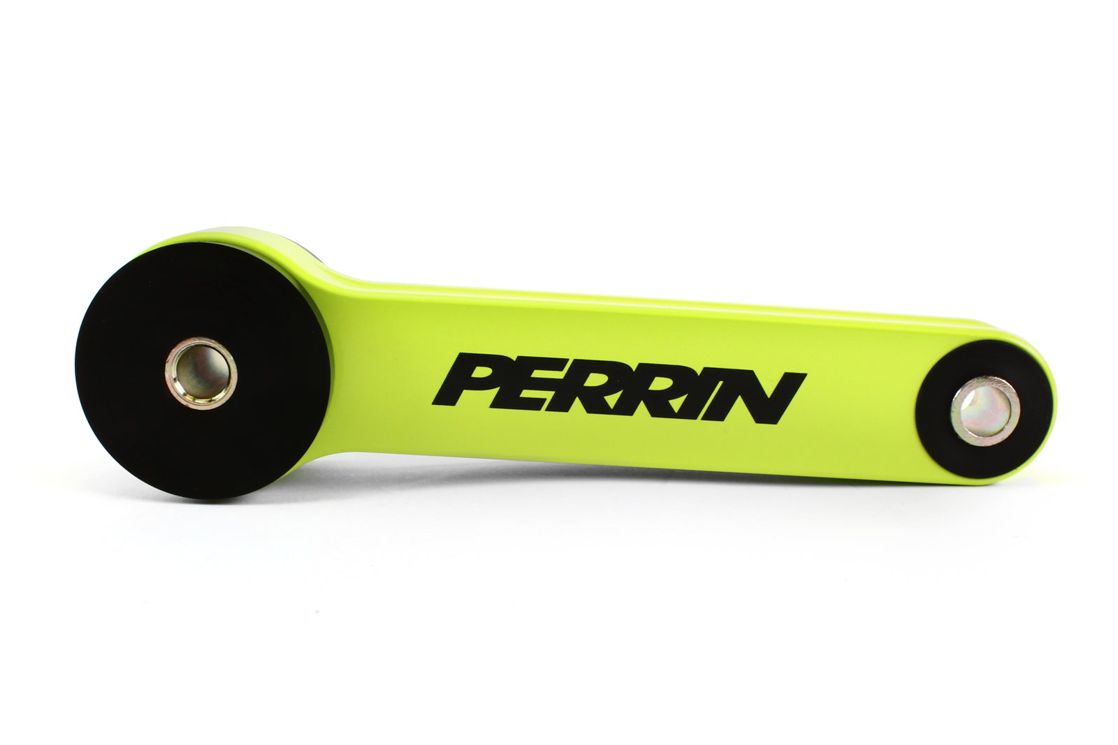 Perrin Pitch Stop Mount for Subaru WRX, STI, Impreza, Legacy, Outback, and Crosstrek in vibrant yellow finish.