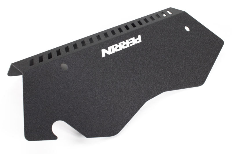 Pulley cover for 2022-2025 WRX, featuring a textured black finish and ventilation slots for improved performance.