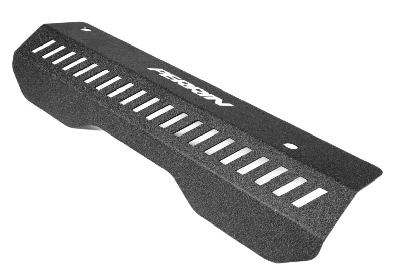 Pulley cover for 2020-2025 Outback Non-Turbo, featuring a textured black finish and ventilation slots for heat dissipation.