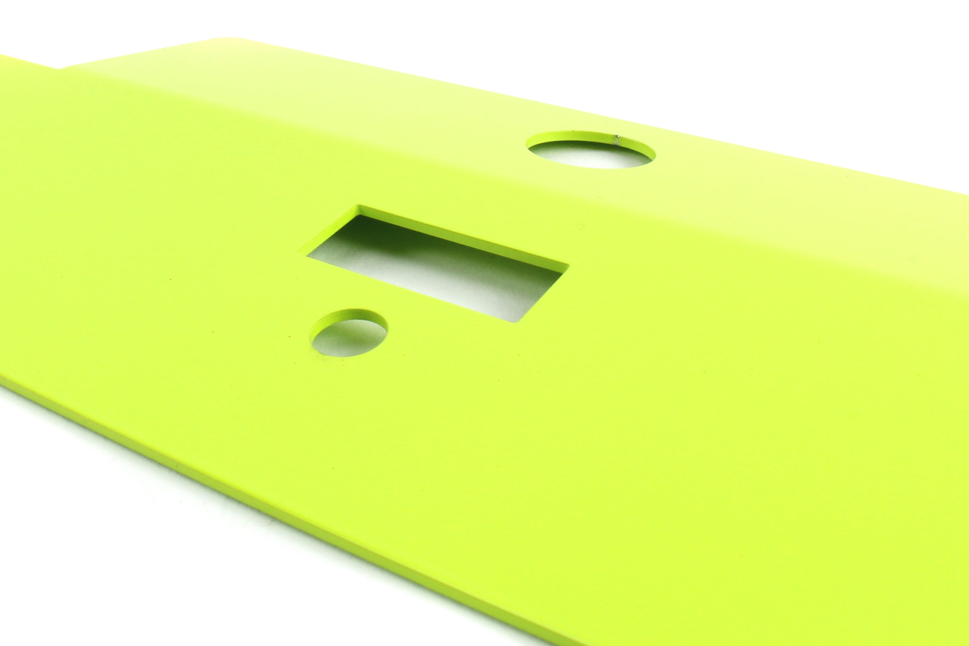 Radiator shroud for 2002-2007 WRX/STI, featuring a vibrant green finish and precise cutouts for optimal airflow.