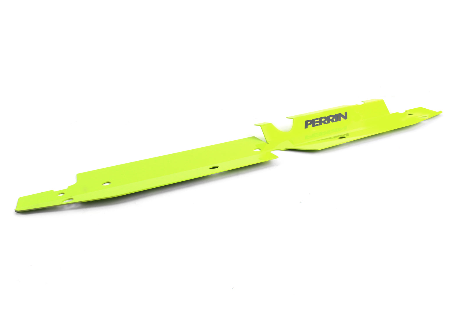 Perrin radiator shroud for 2008-2014 WRX/STI in bright yellow, designed for improved cooling performance and aesthetics.