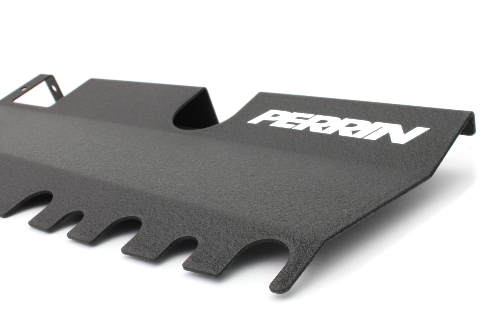 Perrin radiator shroud for 2015-2021 WRX/STI, designed for improved airflow and engine cooling performance.